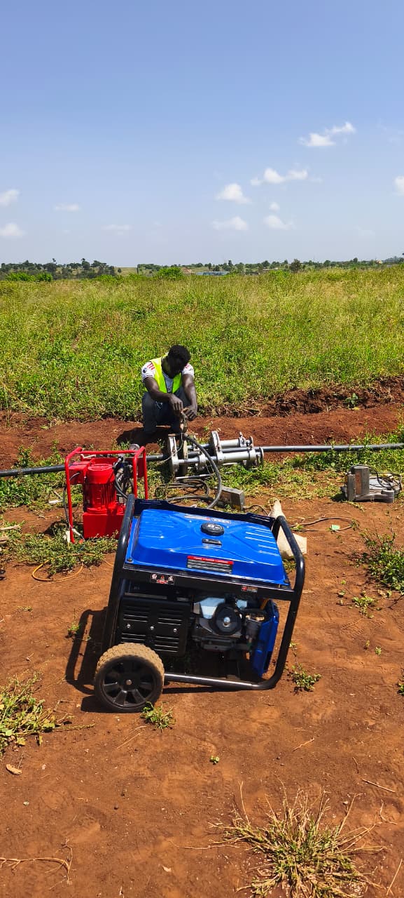 WASEWI technical team carrying out HDPE pipe fusion on site