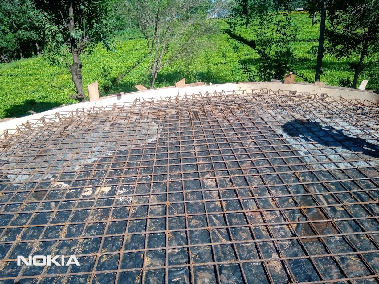 Reinforcement steel for masonry water tank roof slab