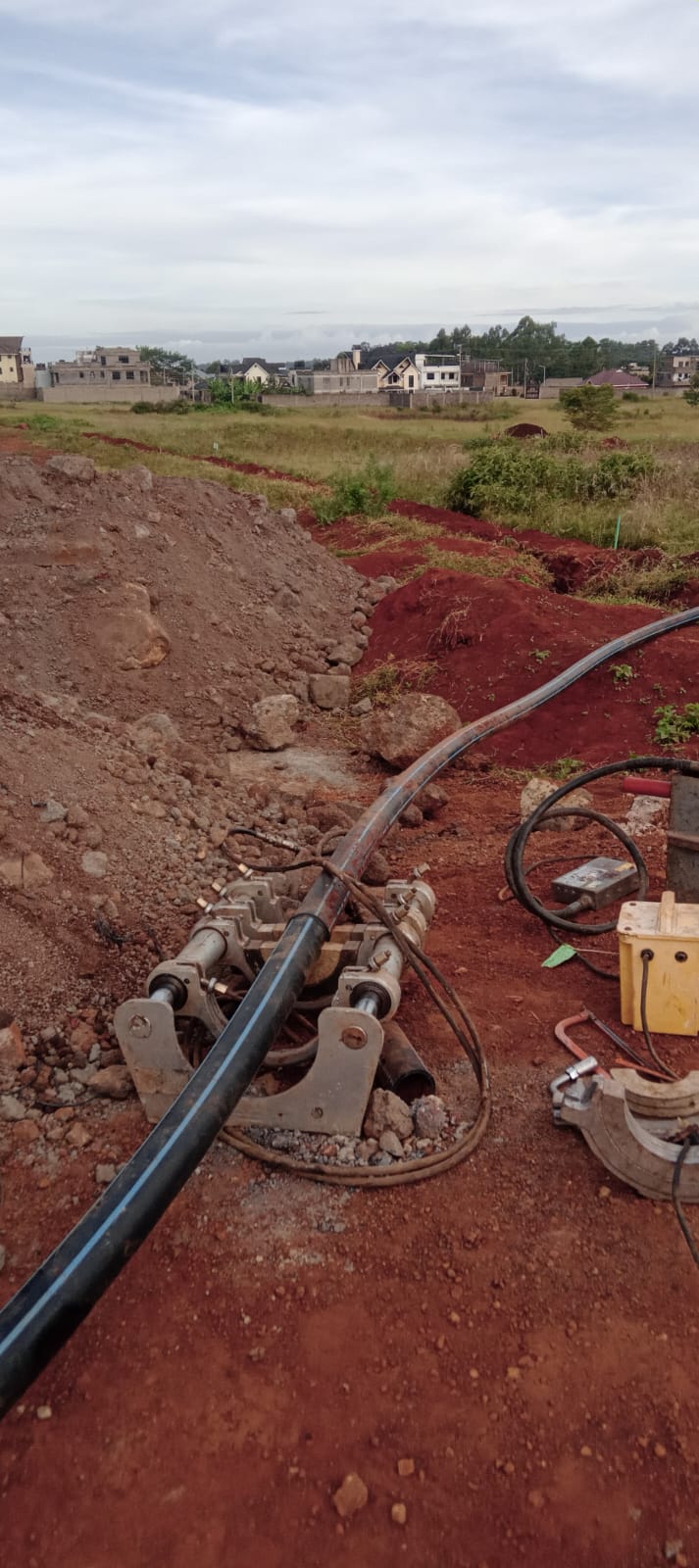 Pipeline fusion work near a residential development